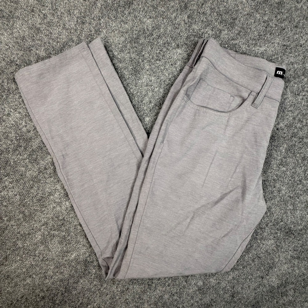 TravisMathew Right On Time Grey Heather Performance Pants Mens Size 30 0879